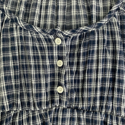 チェック半袖ブラウス