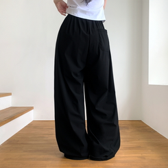 【丈別】半袖バンディングパンツ BLACK