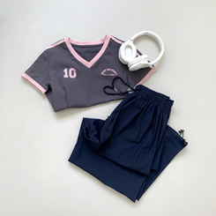 【丈別】半袖バンディングパンツ