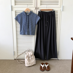 【丈別】半袖バンディングパンツ