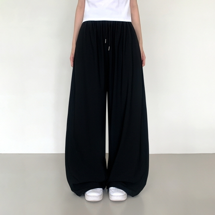 【丈別】半袖バンディングパンツ BLACK