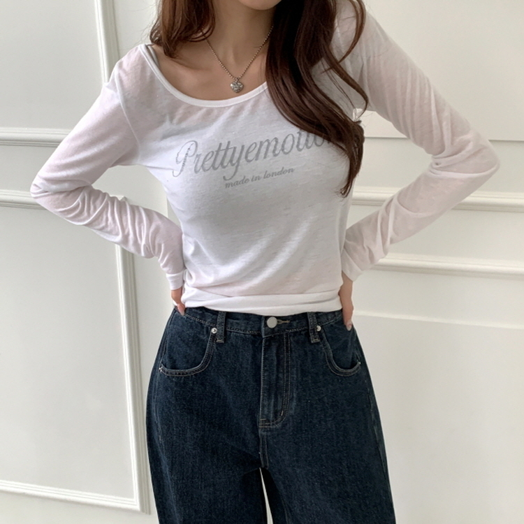 STS71071 シースルー長袖Tシャツ 長袖Tシャツ - JOY JOY