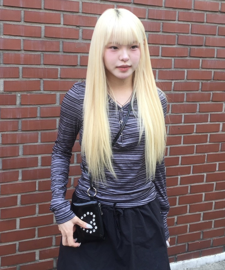 하트 미니백 파우치 클러치 블랙