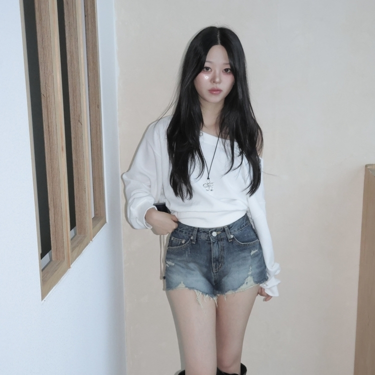ダメージデニムショートパンツ｜ショートパンツ｜韓国ファッション通販