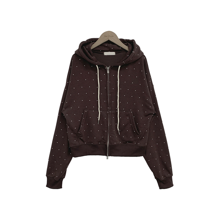 【SET】ドットフードジップアップ ブーツカットパンツ