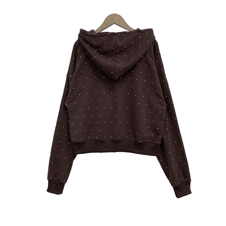 【SET】ドットフードジップアップ ブーツカットパンツ