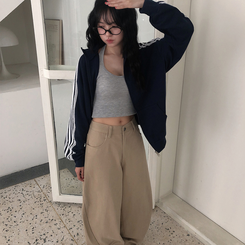 ペンダントレースジップアップ(5color) BLACK