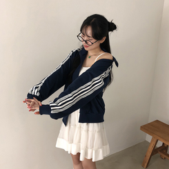 ペンダントレースジップアップ(5color) NAVY