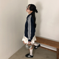 ペンダントレースジップアップ(5color) NAVY