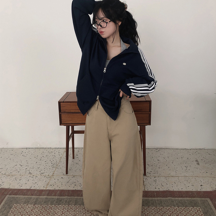 ペンダントレースジップアップ(5color) BLACK