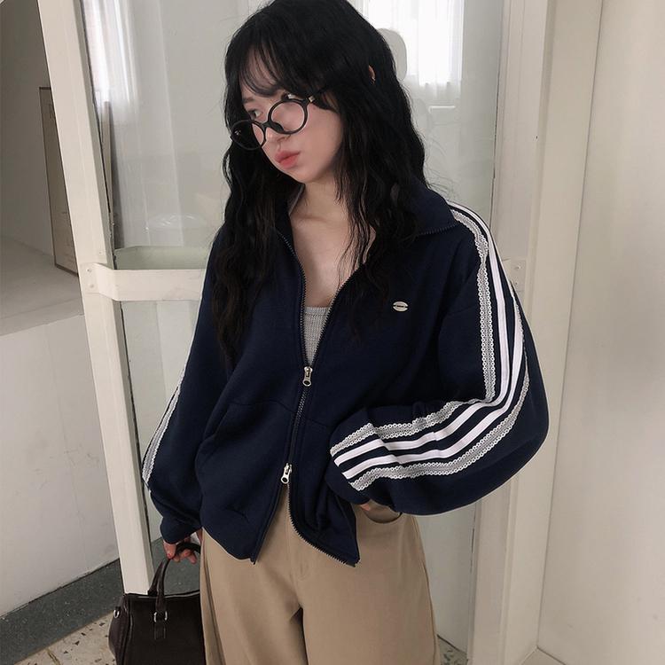 ペンダントレースジップアップ(5color) BLACK