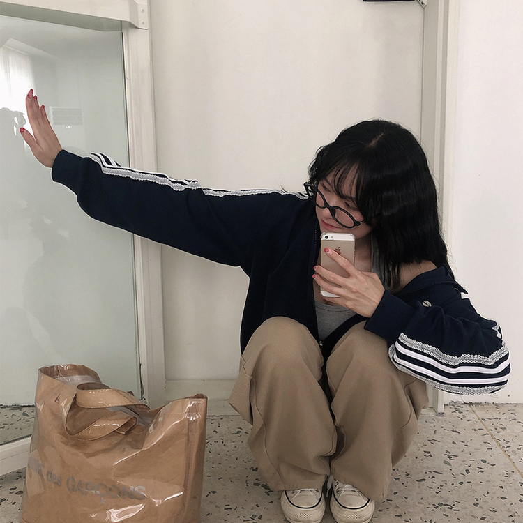 ペンダントレースジップアップ(5color) BLACK