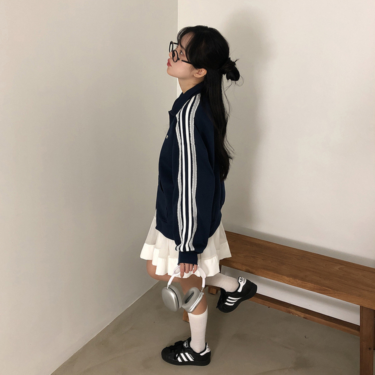 ペンダントレースジップアップ(5color) NAVY