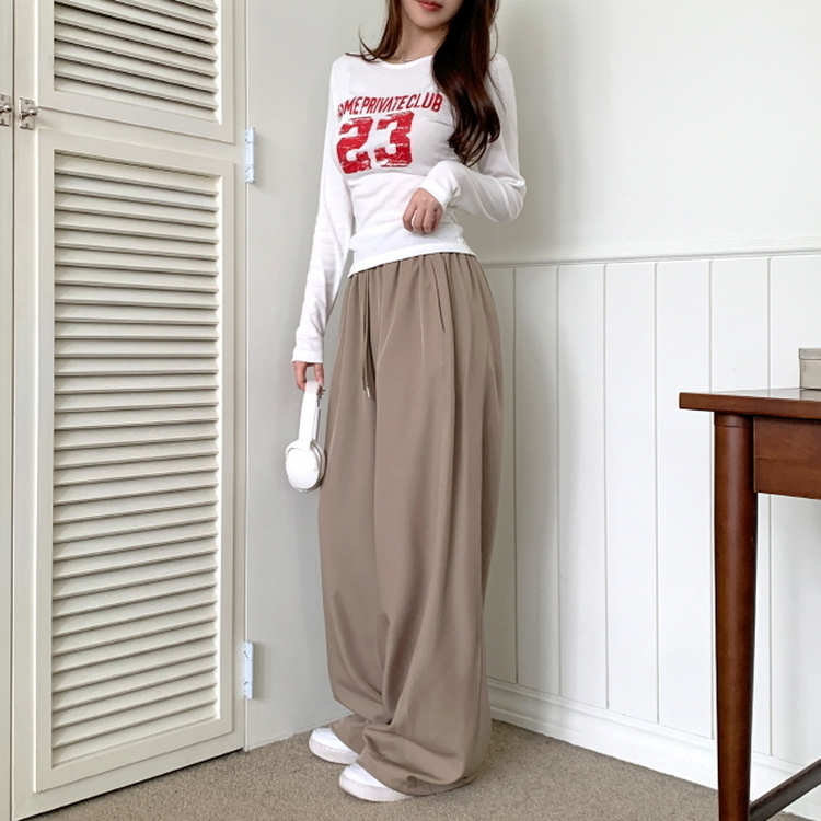 넘버링 옆셔링 긴팔티 아이보리