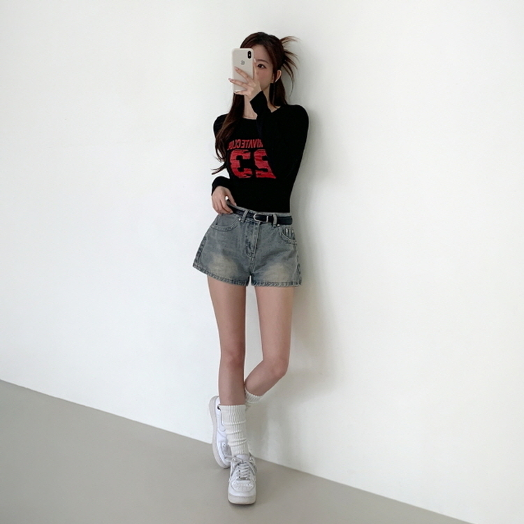 넘버링 옆셔링 긴팔티 블랙