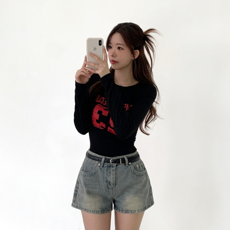 넘버링 옆셔링 긴팔티 블랙