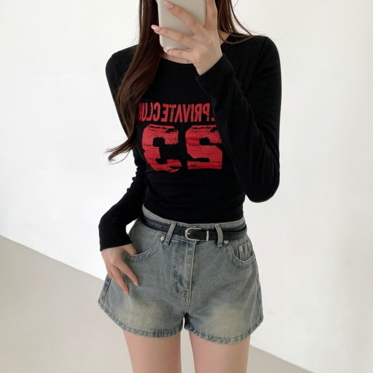 넘버링 옆셔링 긴팔티 블랙