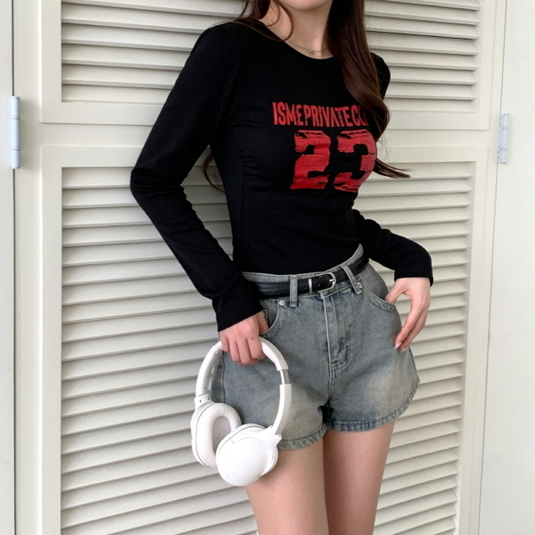 넘버링 옆셔링 긴팔티 블랙