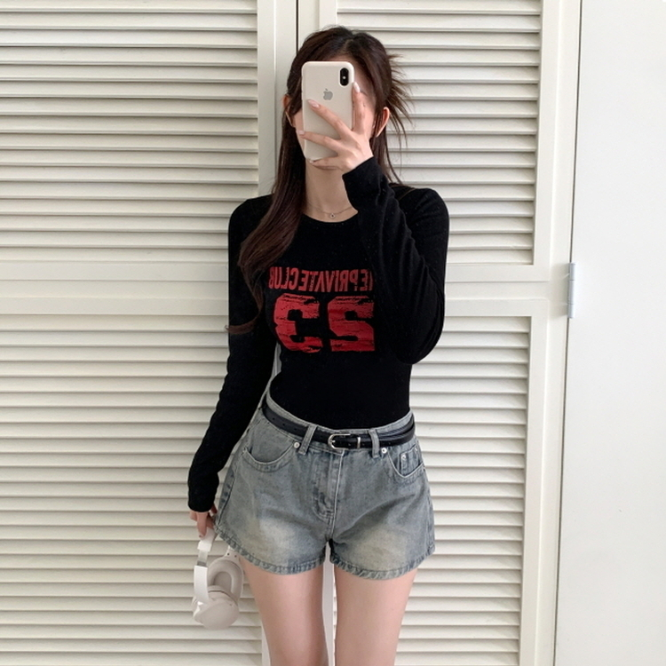 넘버링 옆셔링 긴팔티 블랙