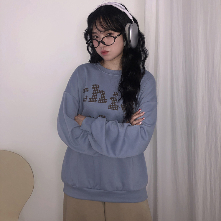 트디 오버핏 프린팅 맨투맨 소라