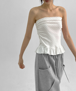 スリットワイドバンディングパンツ GREY