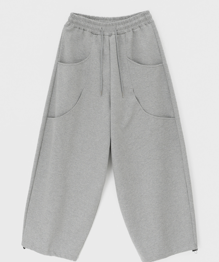 スリットワイドバンディングパンツ