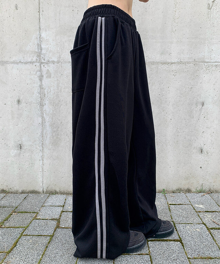 SUNDAY ラインパンツ　S size SUNDAY ラインパンツ S size STRAIGHT FIT LINEN PANTS WITH