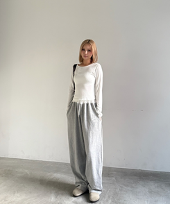 【SET】フードジップアップ＋トレーニングパンツ GRAY