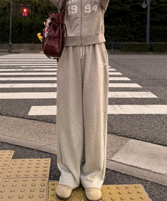 【SET】フードジップアップ＋トレーニングパンツ GRAY