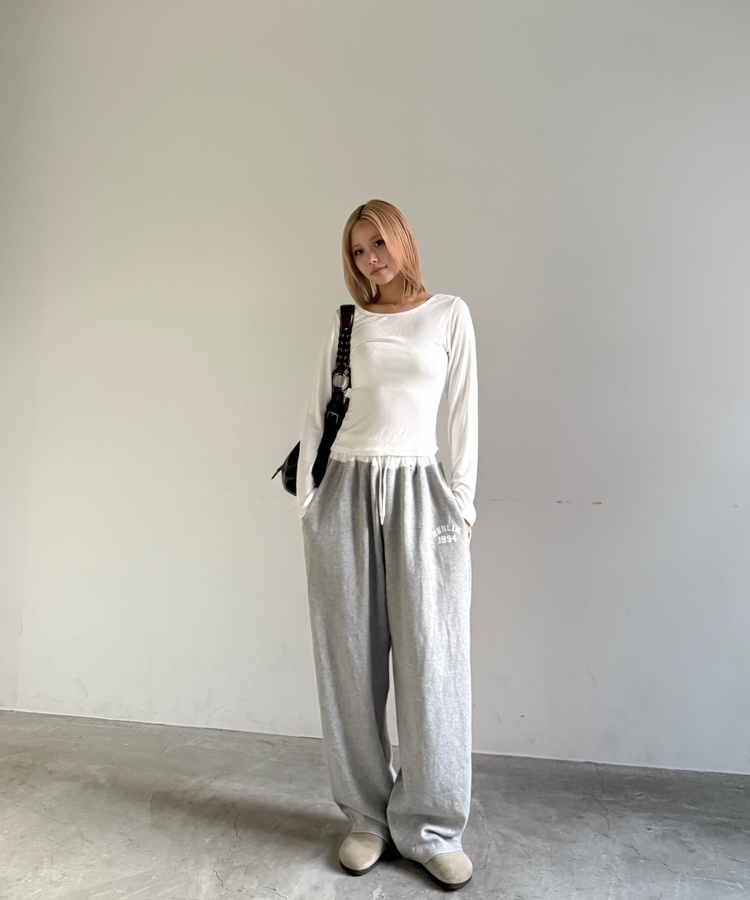 【SET】フードジップアップ＋トレーニングパンツ GRAY