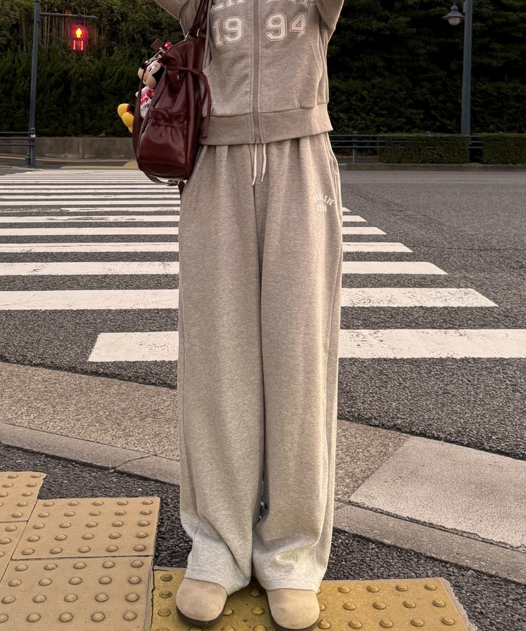 【SET】フードジップアップ＋トレーニングパンツ GRAY