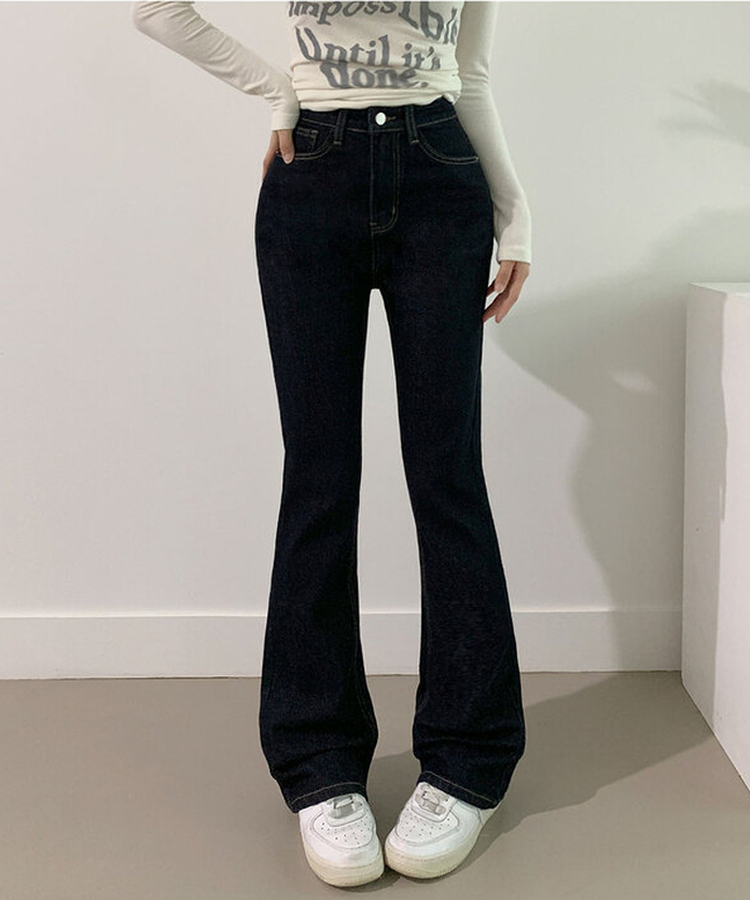 [백포켓/생지데님] 레도 힙포켓 슬림핏 생지 데님 부츠컷 팬츠 진청