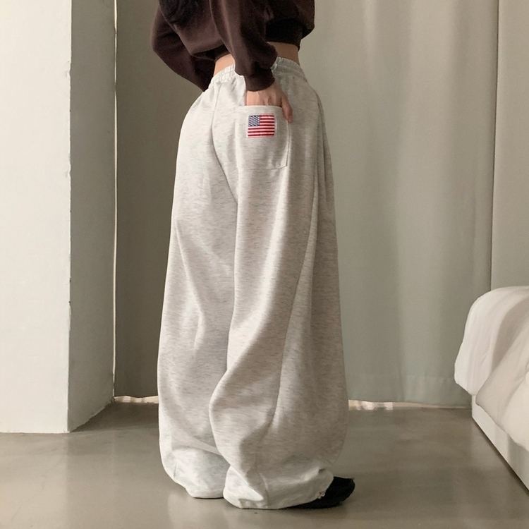 アメリカンピンタックワイドバンディングパンツ｜コットンパンツ