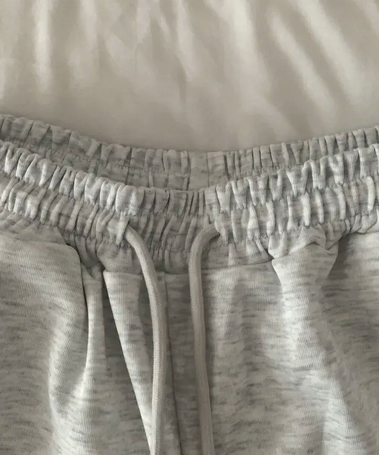 아메리카 사이드 핀턱 스트링 롱와이드 추리닝 밴딩팬츠