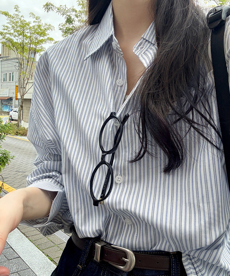 セインツストライプシャツ NAVY