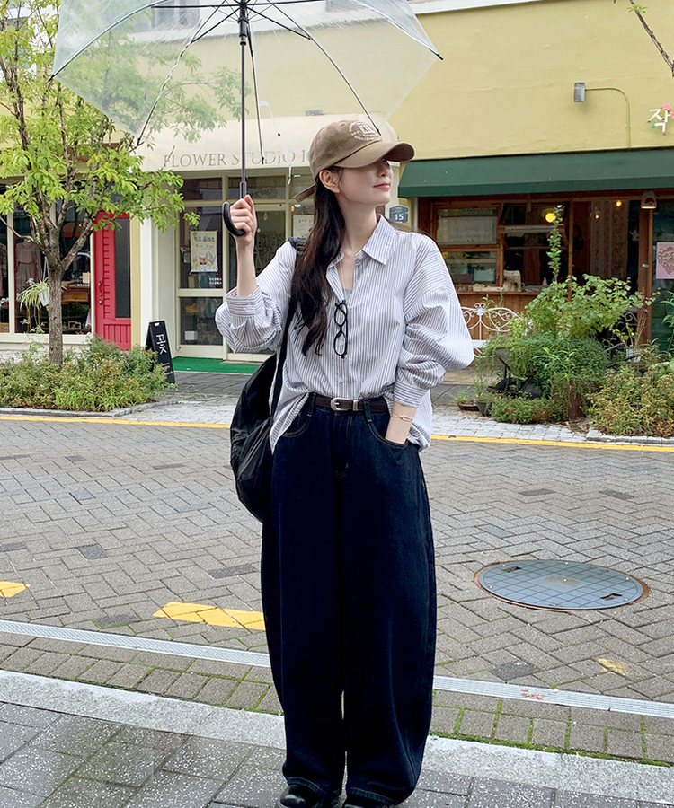 セインツストライプシャツ NAVY