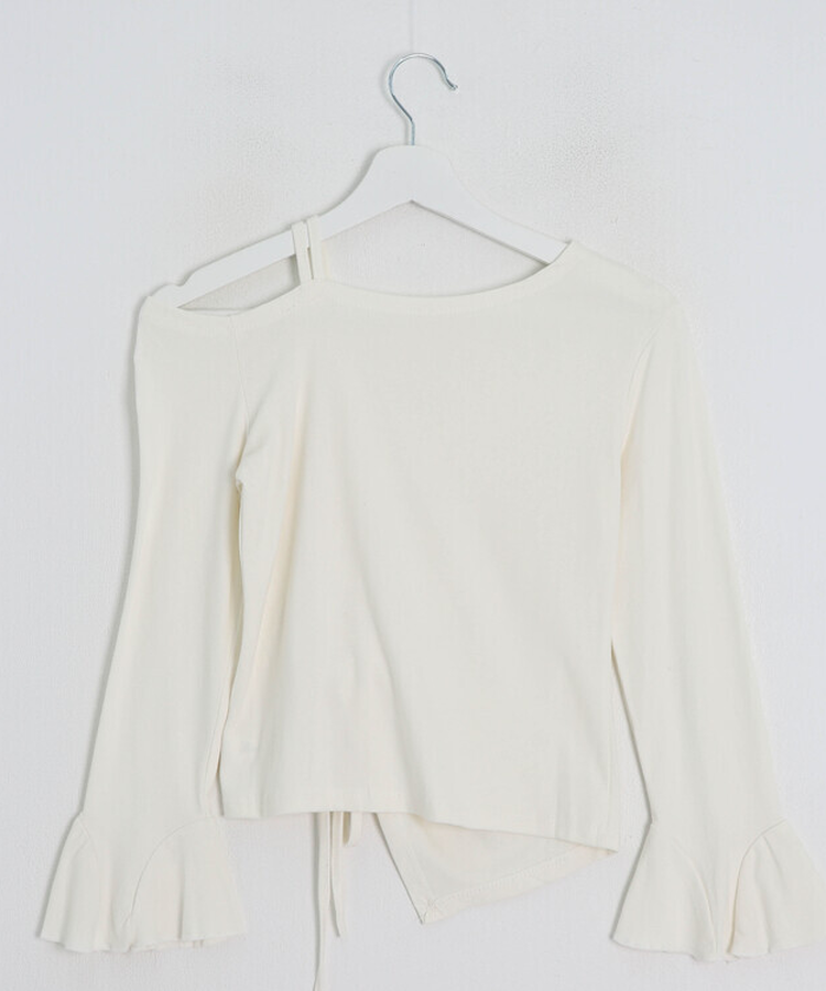 스트랩 오프숄더 티