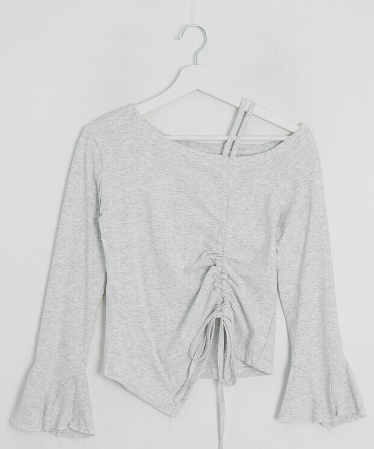 스트랩 오프숄더 티