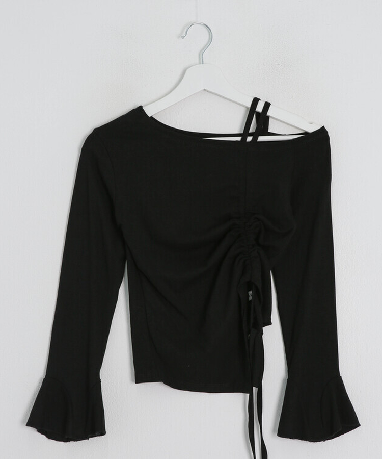 스트랩 오프숄더 티