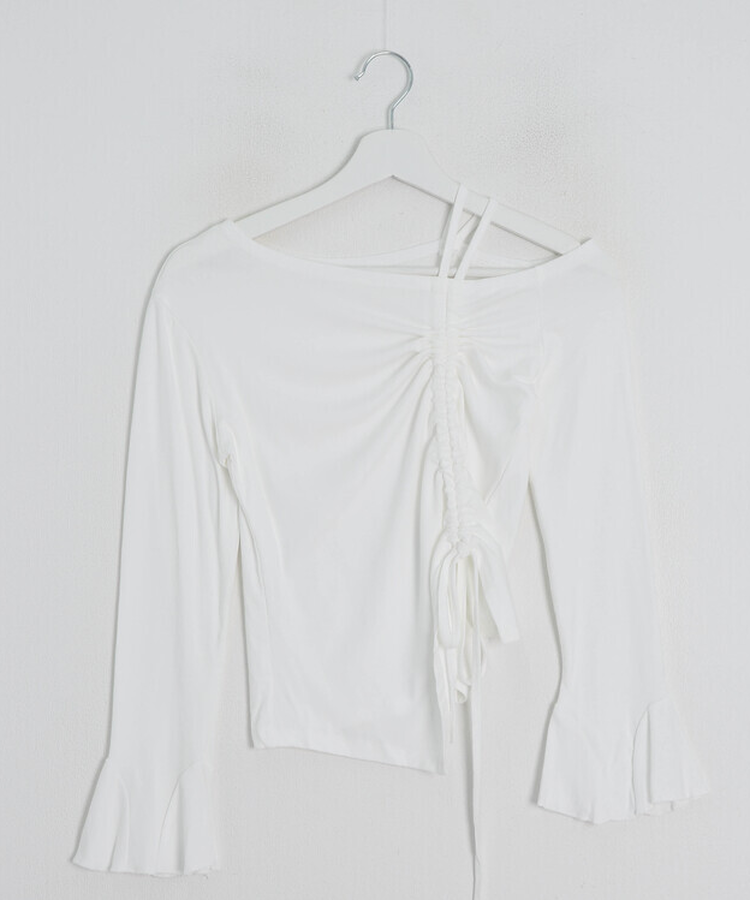 스트랩 오프숄더 티