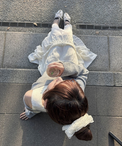 【SET】レイヤードオフショルニット＋キャミソール GRAY