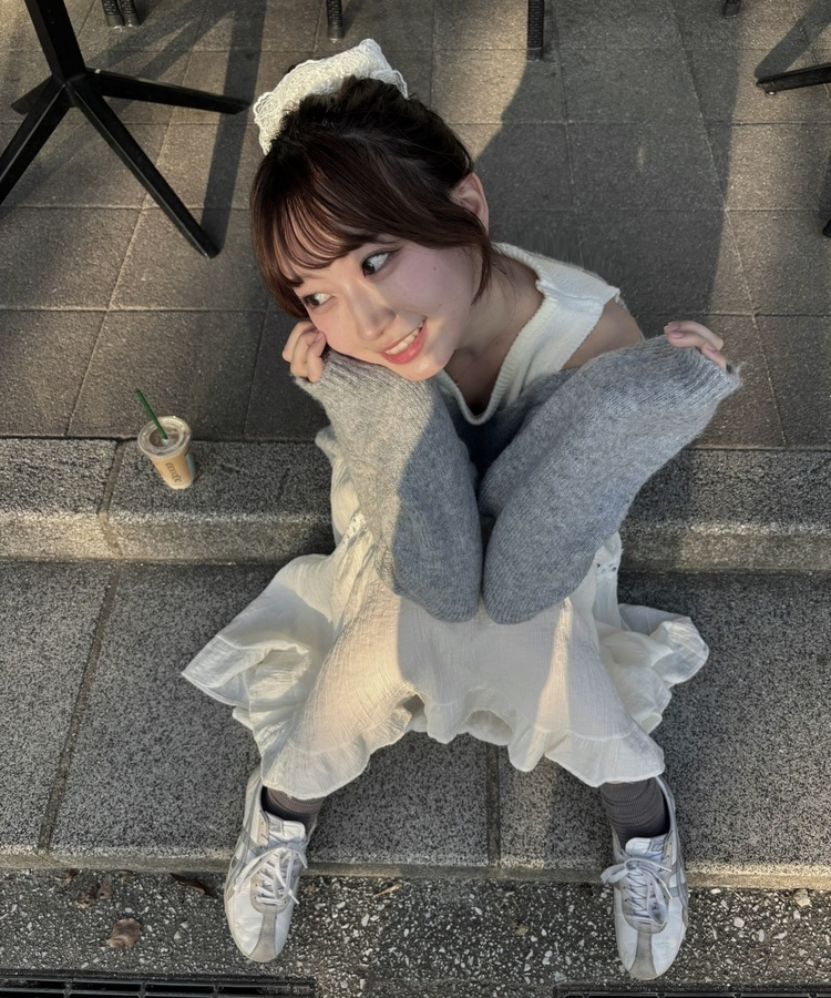 파스텔 나시 니트 세트 그레이