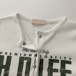 ラウンドボタン半袖Tシャツ(5color)