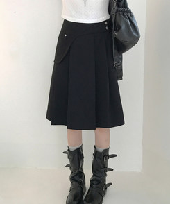 ボタンポイントミディスカート｜ミディ/ロングスカート｜韓国