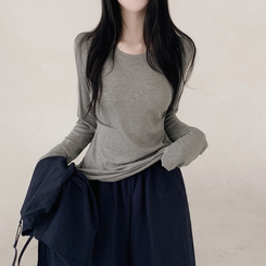 【3psSET】シャーリングビスチェ Tシャツ ワイドパンツ NAVY