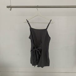 【3psSET】シャーリングビスチェ Tシャツ ワイドパンツ