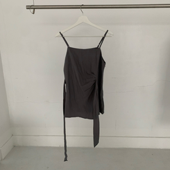 【3psSET】シャーリングビスチェ Tシャツ ワイドパンツ