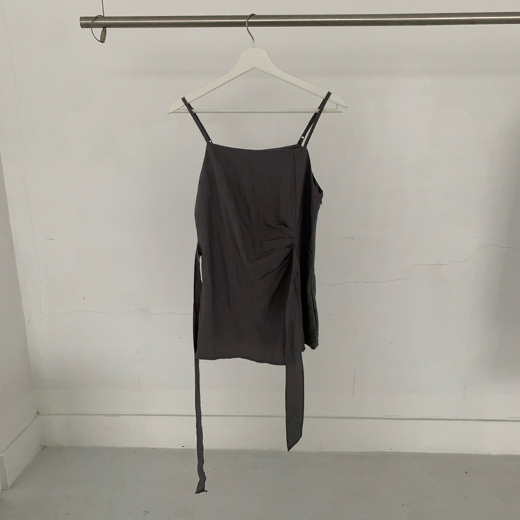 【3psSET】シャーリングビスチェ Tシャツ ワイドパンツ