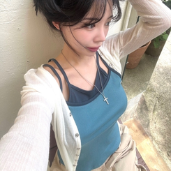 バイカラーインナーキャミソール BLUE