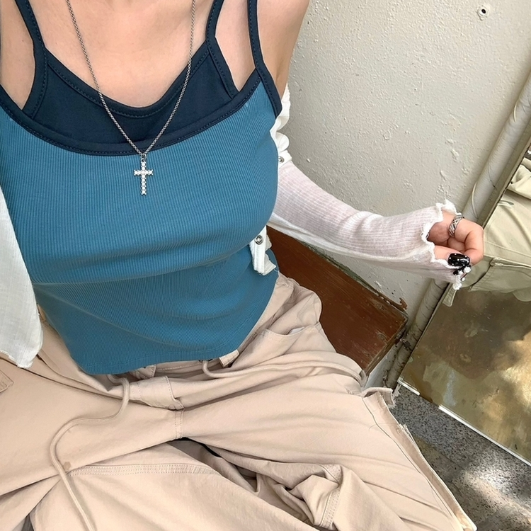 バイカラーインナーキャミソール BLUE